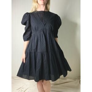 FOREVER THAT GIRL Jane Tunic Lace Black Cotton Minidress NWT US MEDIUM ANTHRO